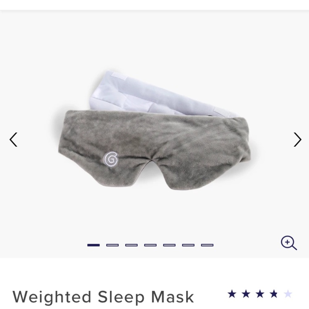 Gravity weighted sleep mask